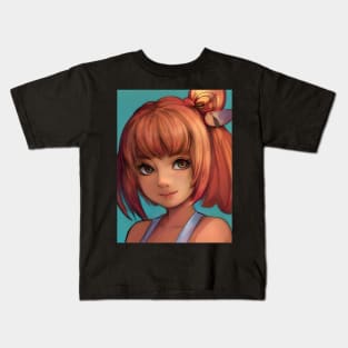 Cute Red Hair Anime Girl Kids T-Shirt